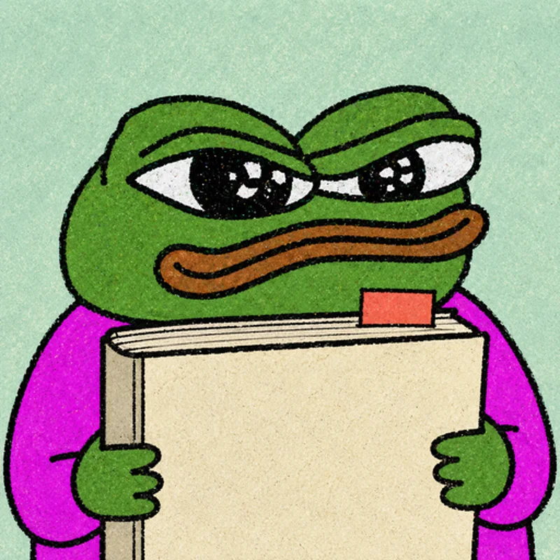 The frog peering over the top of the closed book, unimpressed.